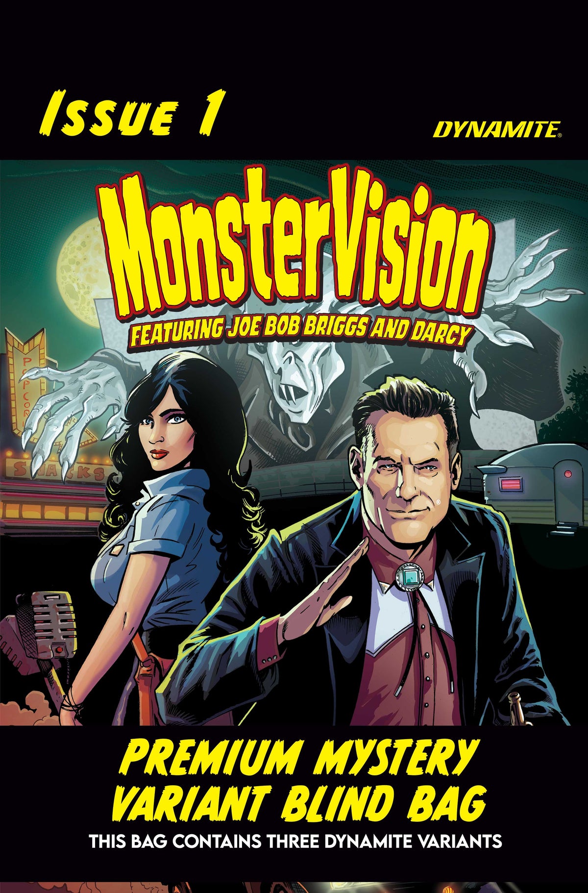 MONSTERVISION FEATURING JOE BOB BRIGGS AND DARCY #1 CVR H PREMIUM MYSTERY BLIND BAG VAR QUANTITIES ARE LIMITED. ALLOCATIONS MAY OCCUR.