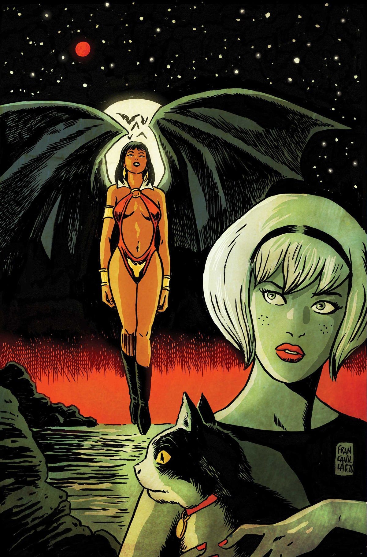 SABRINA THE TEENAGE WITCH VAMPIRELLA #1 CVR J FRANCESCO FRANCAVILLA LTD VIRGIN VAR