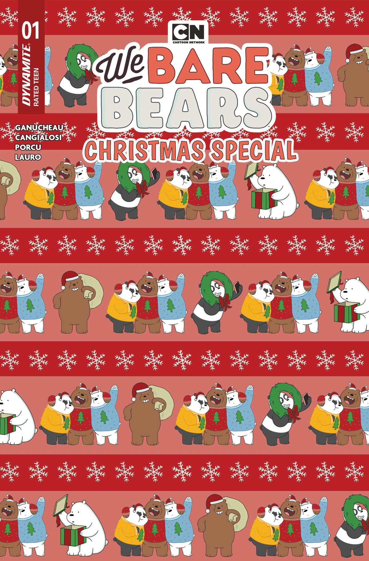 WE BARE BEARS CHRISTMAS SPECIAL #1 (ONE SHOT) CVR C WRAPPING PAPER VAR