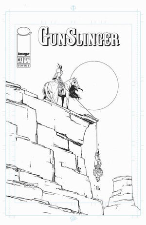 GUNSLINGER SPAWN #61 CVR B CARLO BARBERI B&W VAR