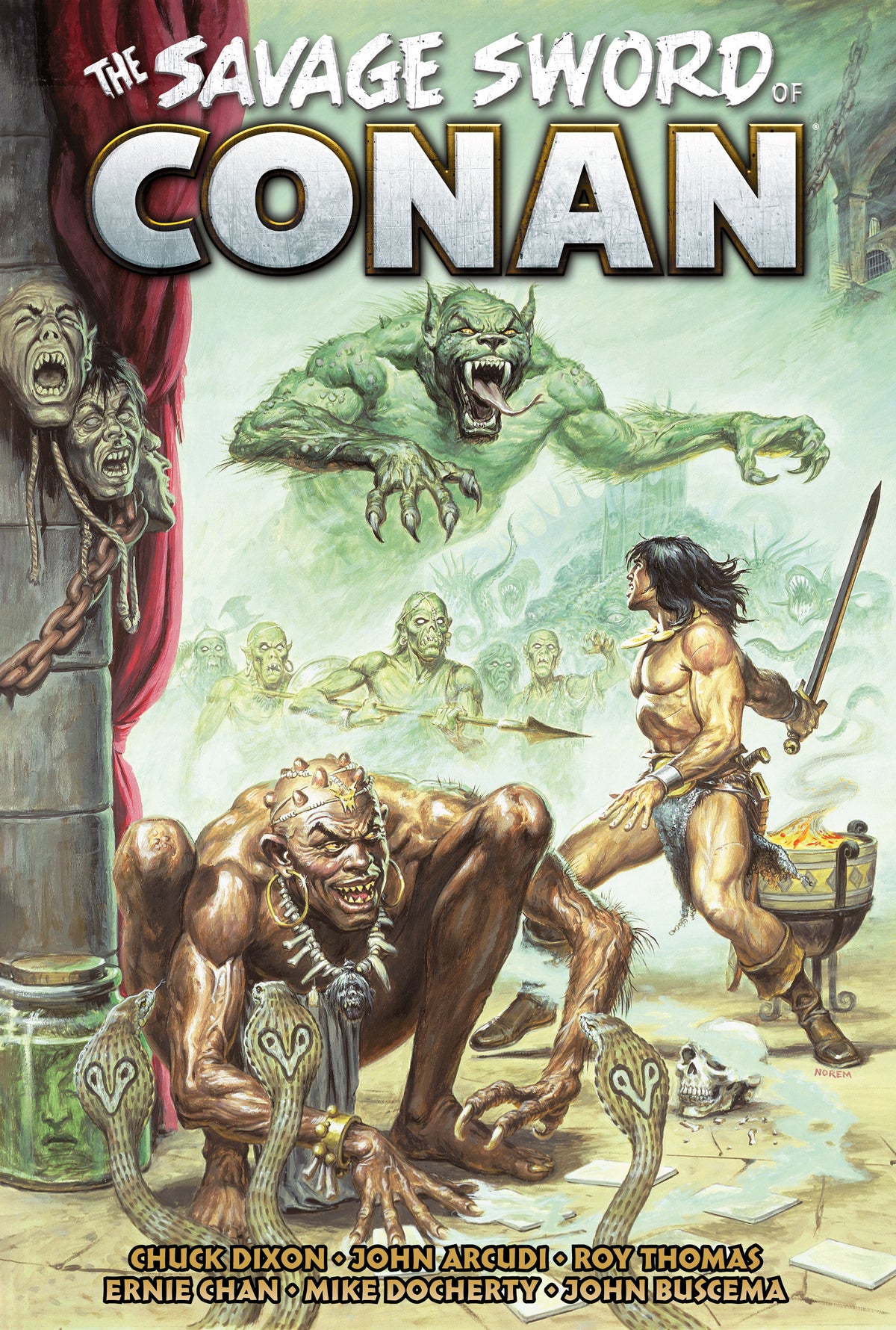 SAVAGE SWORD OF CONAN THE ORIGINAL COMICS OMNIBUS HC VOL 13 DIRECT MARKET EDITION EARL NOREM CVR (MR)