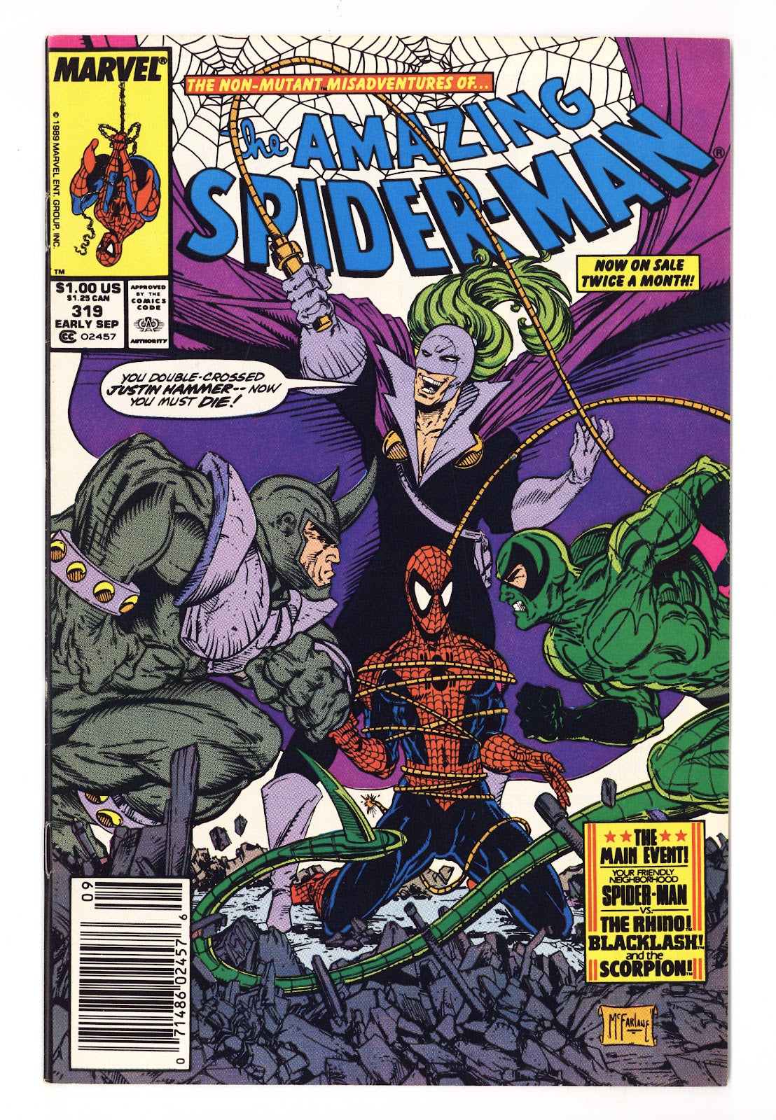 The Amazing Spider-Man Vol 1 319 VF/NM (9.0) (1989) Newsstand 