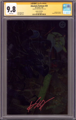 Absolute Batman 20 CGC 9.8 (NM/M) (2026) Lashley Foil Virgin Exclusive Variant Signed x1 Cover Ken Lashley