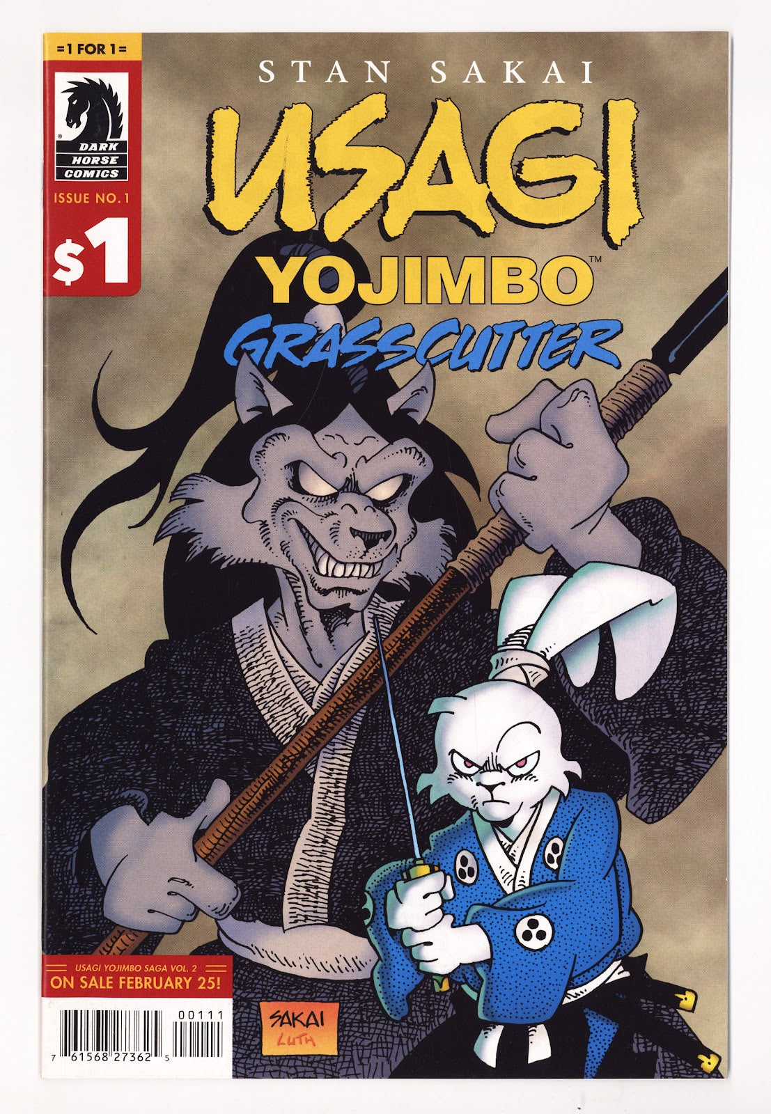 Usagi Yojimbo 1 for $1 Edition [nn] VF/NM (9.0) Grasscuttter (2015) 