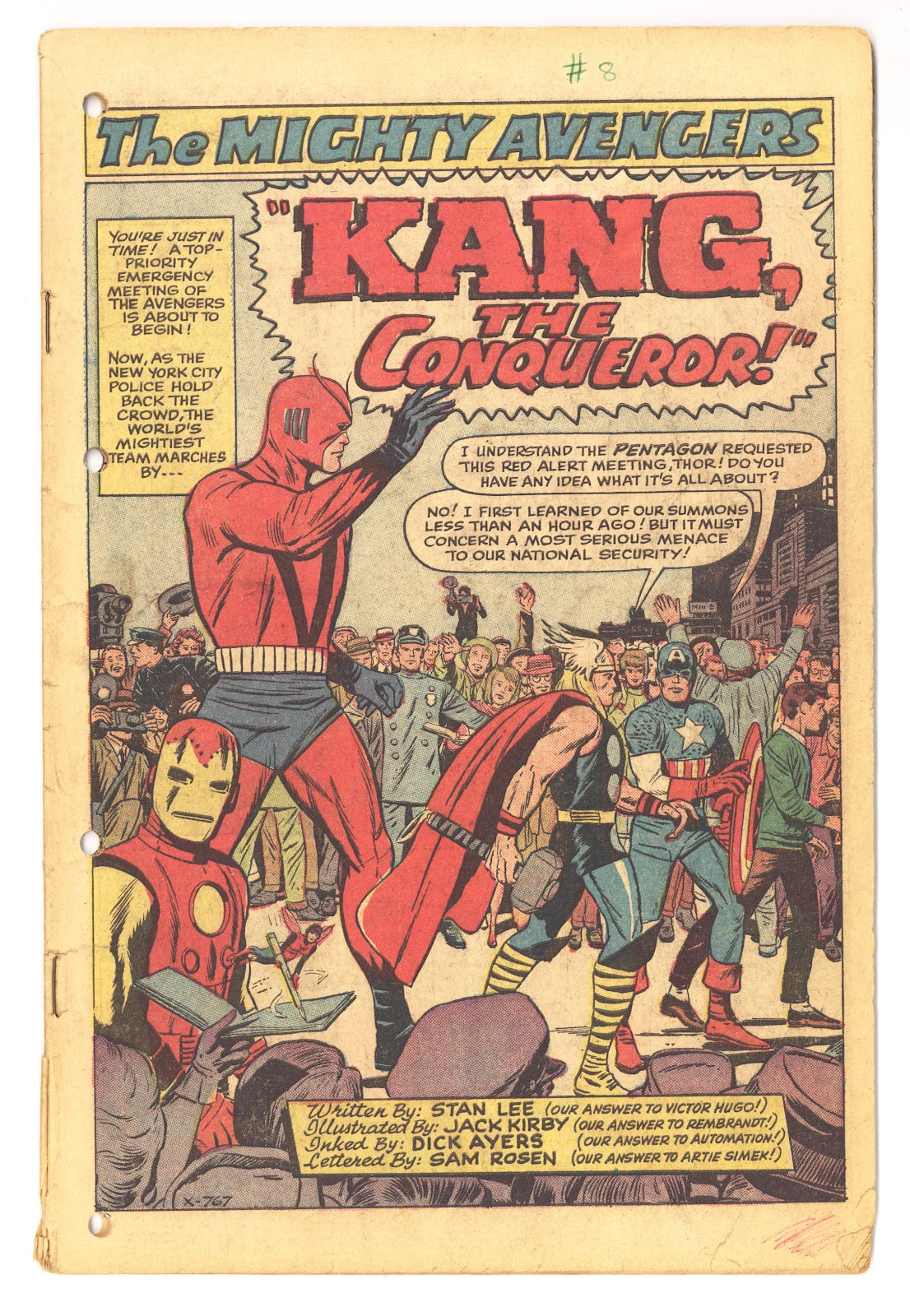The Avengers Vol 1 8 Coverless (1964) 