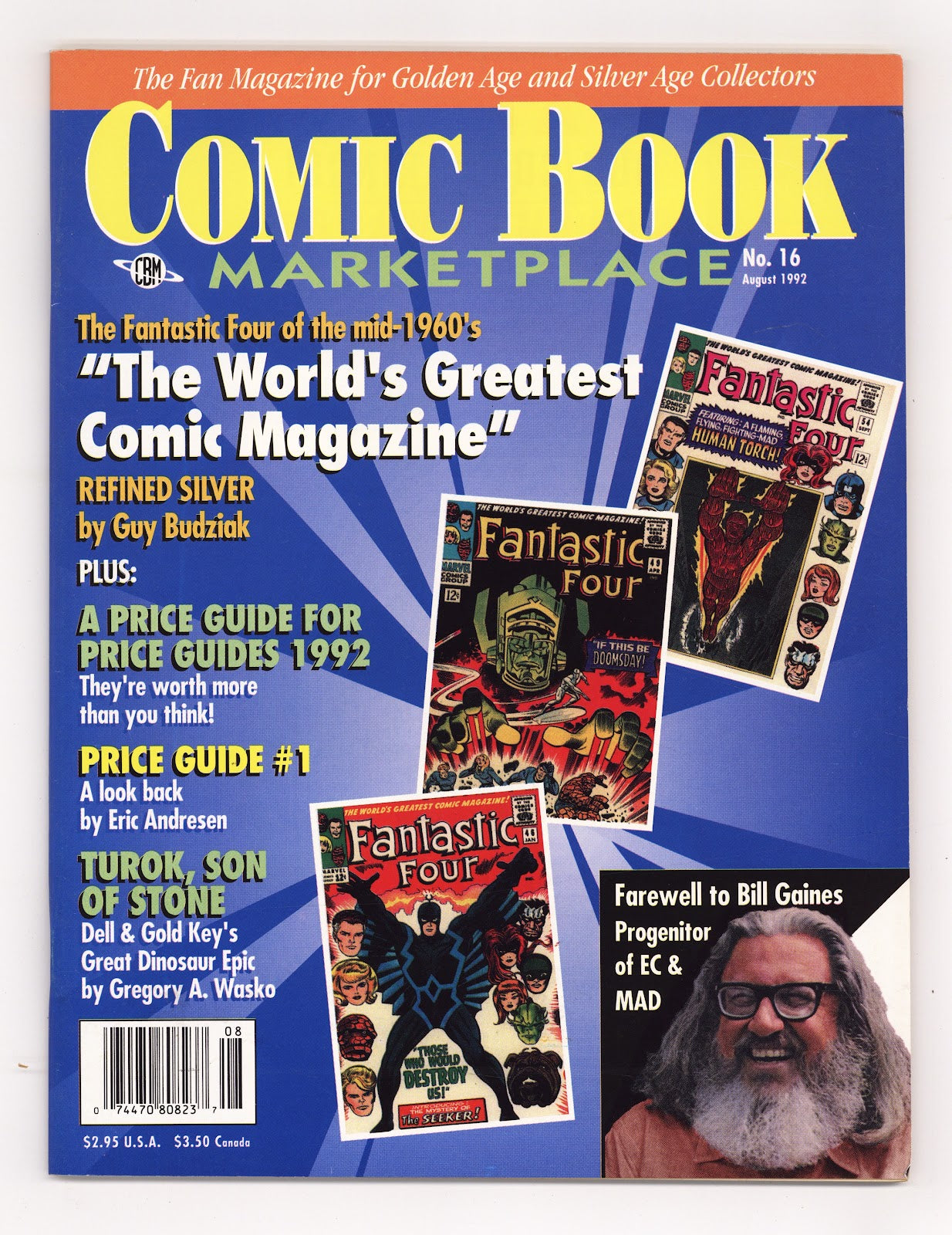 Comic Book Marketplace Vol 1 16 VF- (7.5) (1992) 