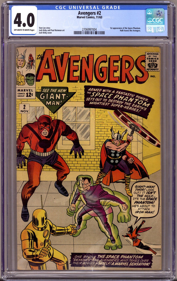 The Avengers Vol 1 2 CGC 4.0 (VG)   (1963)