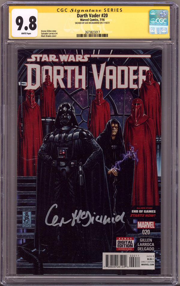 Darth Vader Vol 1 20 CGC 9.8 (NM/M) (2016) Signed x1 Cover Ian McDiarmid