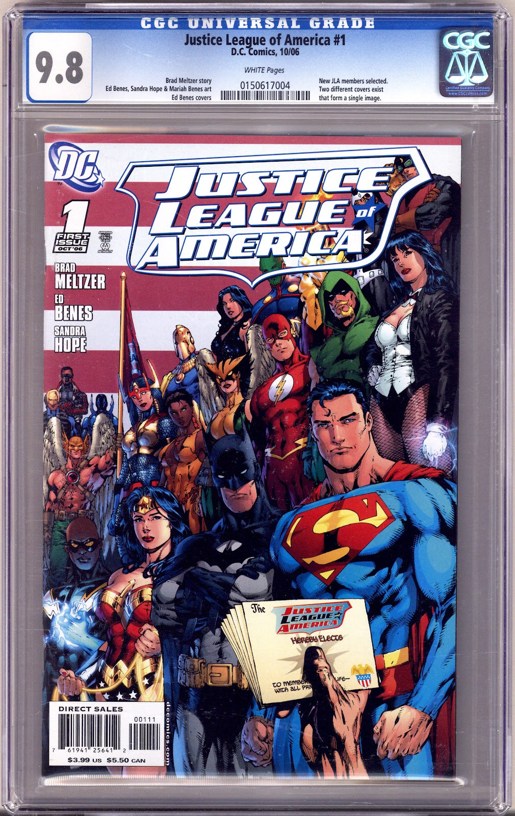 Justice League of America Vol 2 1 CGC 9.8 (NM/M) (2006) 