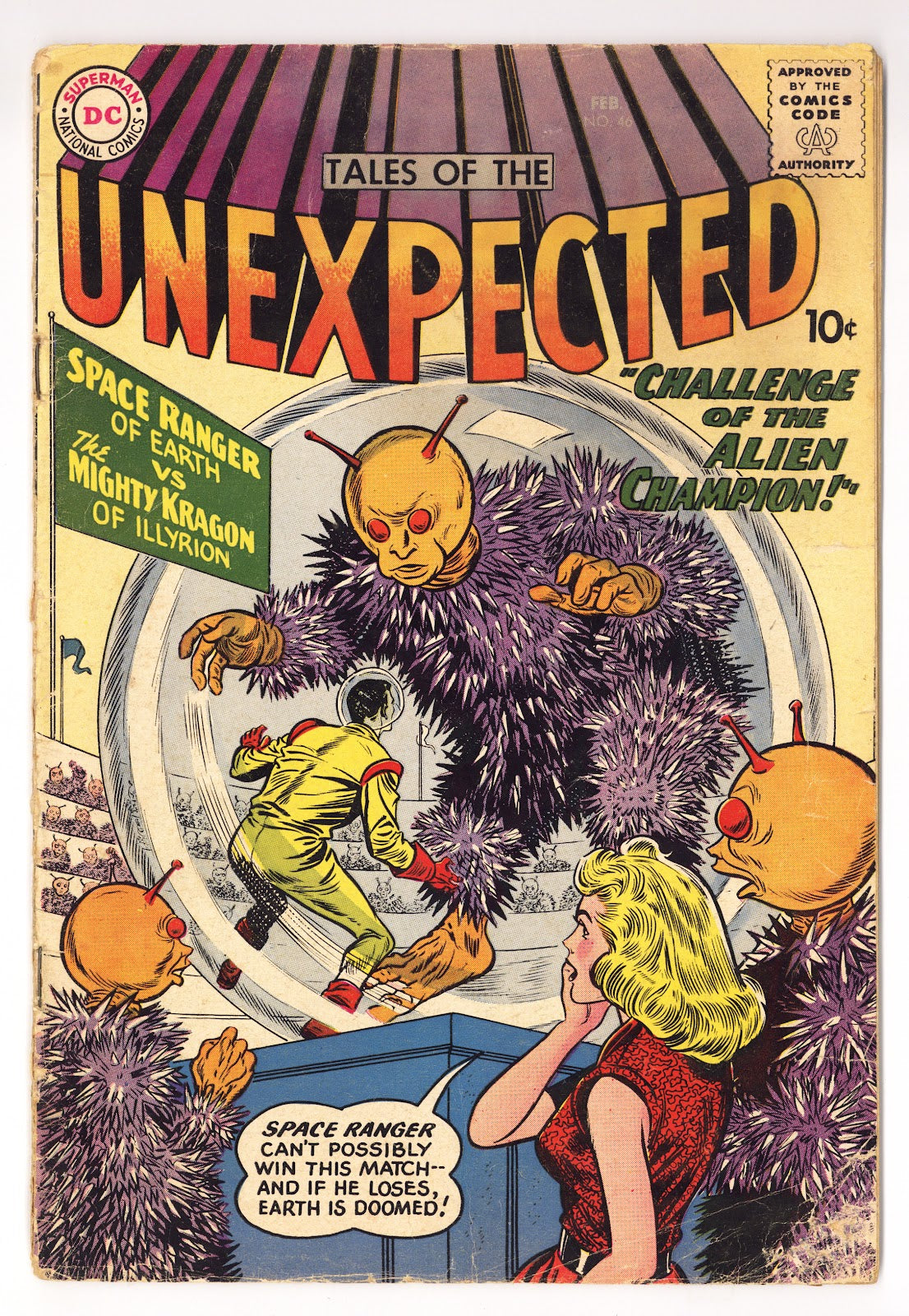 Tales of the Unexpected Vol 1 46  GD+ (2.5)   (1960)     