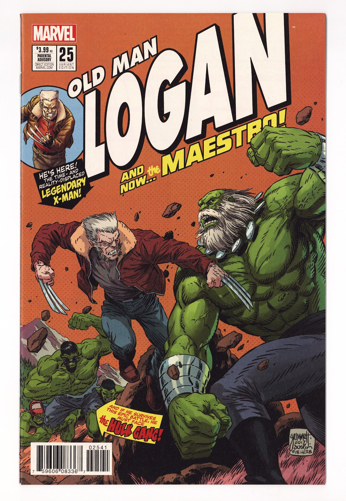 Old Man Logan Vol 2 25  VF/NM (9.0)   (2017) Grummett Homage  Variant  