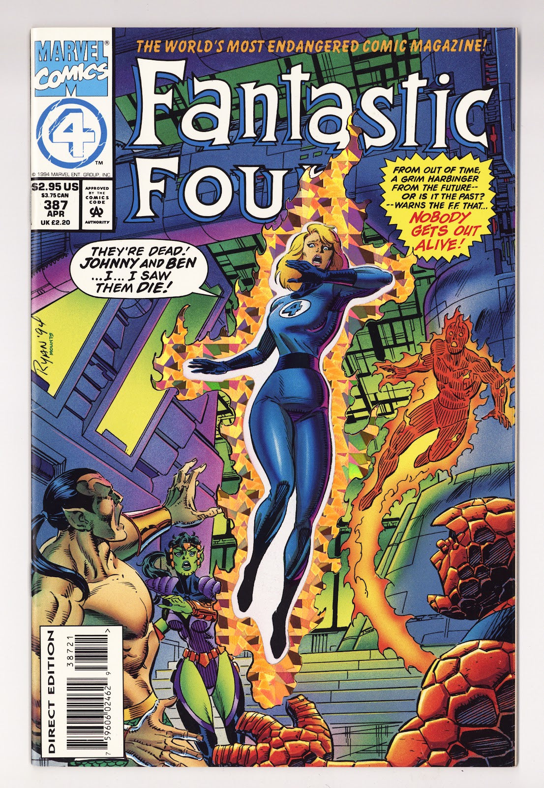 Fantastic Four Vol 1 387  Mid Grade   (1994) Die-Cut  Variant