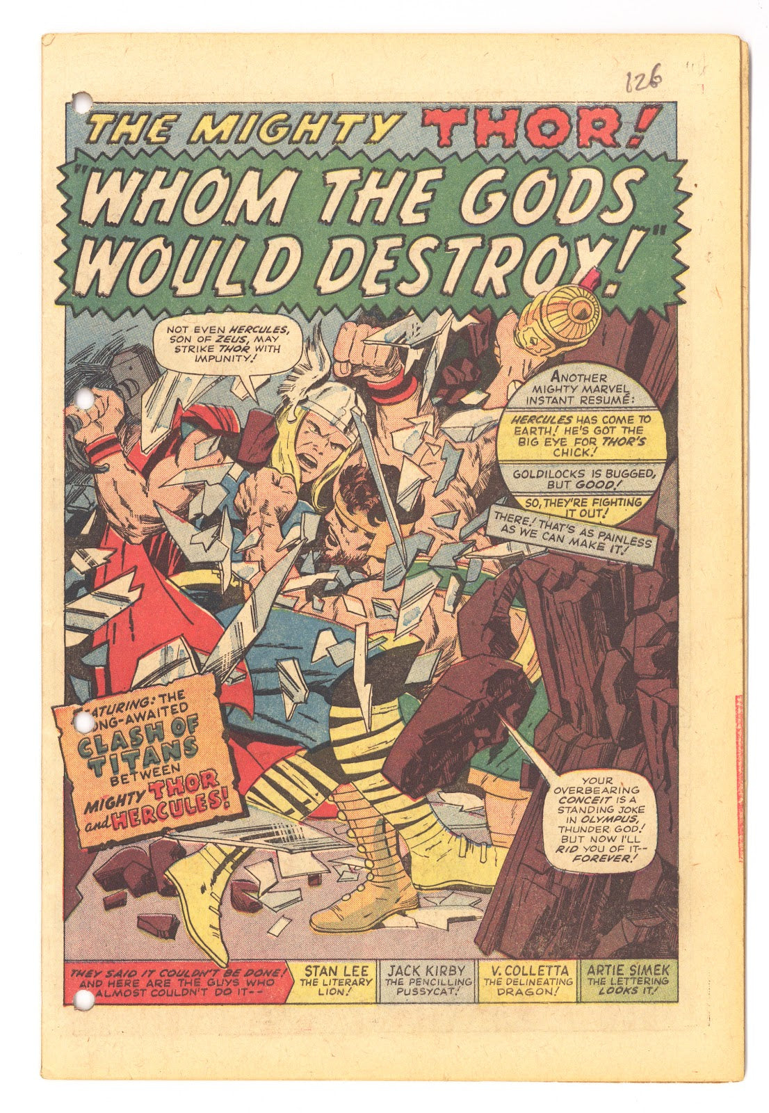 Thor Vol 1 126 Coverless (1966) 