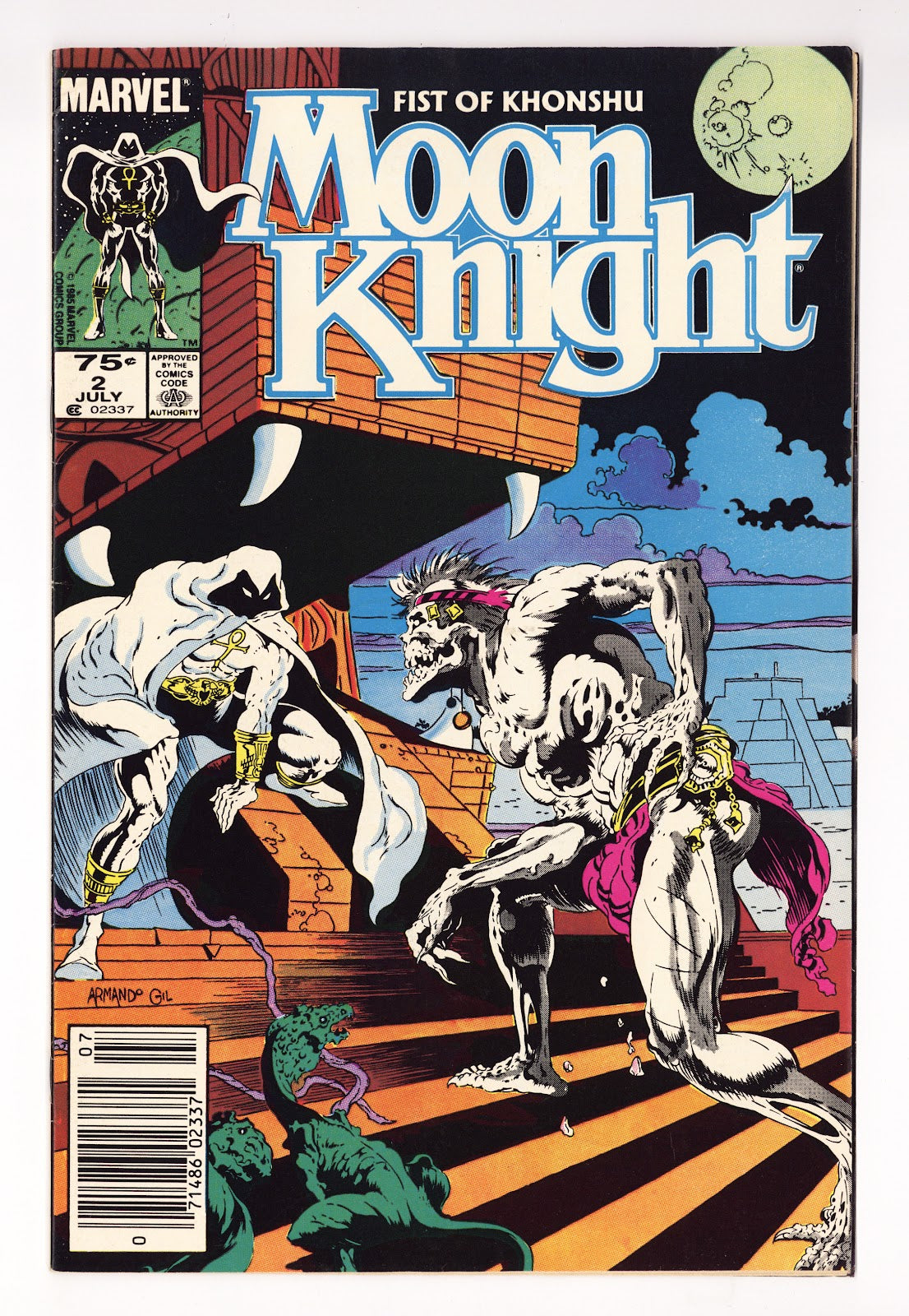 Moon Knight Vol 2 2 Mid Grade (1985) Canadian Price Variant 