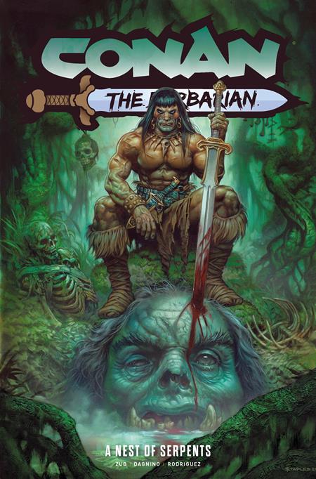 CONAN THE BARBARIAN TP VOL 06 A NEST OF SERPENTS DIRECT MARKET EDITION GREG STAPLES CVR (MR)