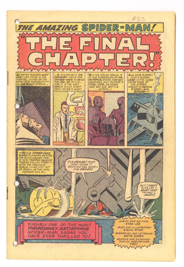 The Amazing Spider-Man Vol 1 33 Coverless (1966)