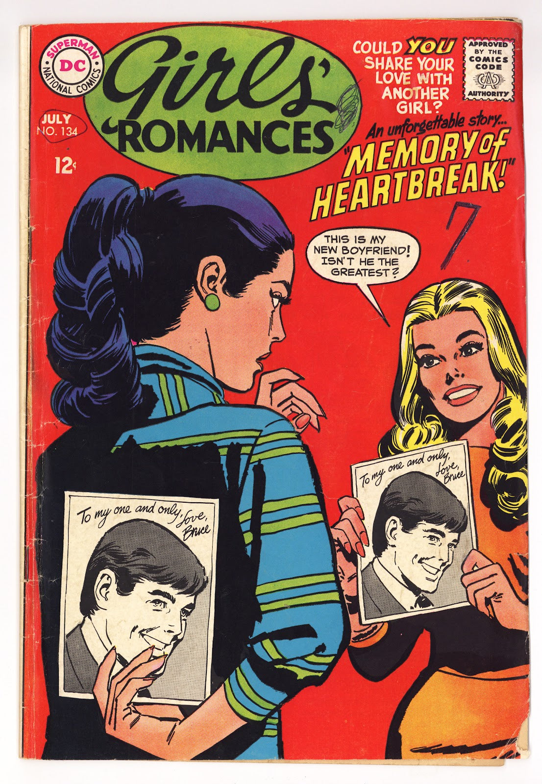 Girls' Romances   134  GD/VG (3.0)   (1968)     