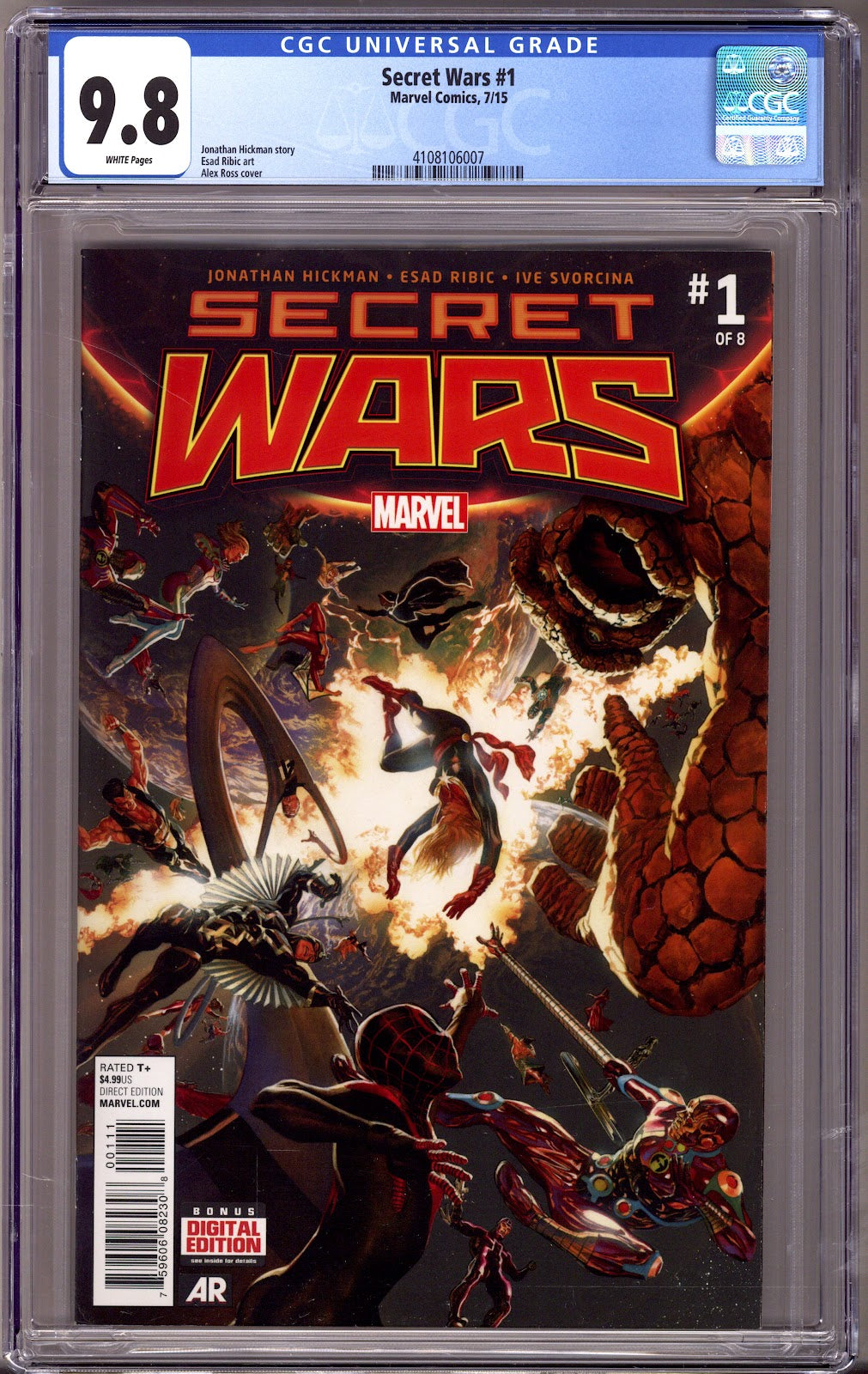 Secret Wars 1 CGC 9.8 (NM/M) (2015) 