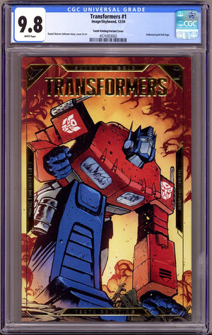 Transformers   1 CGC 9.8 (NM/M)   (2024) Optimus Prime Gold Foil  10th Print