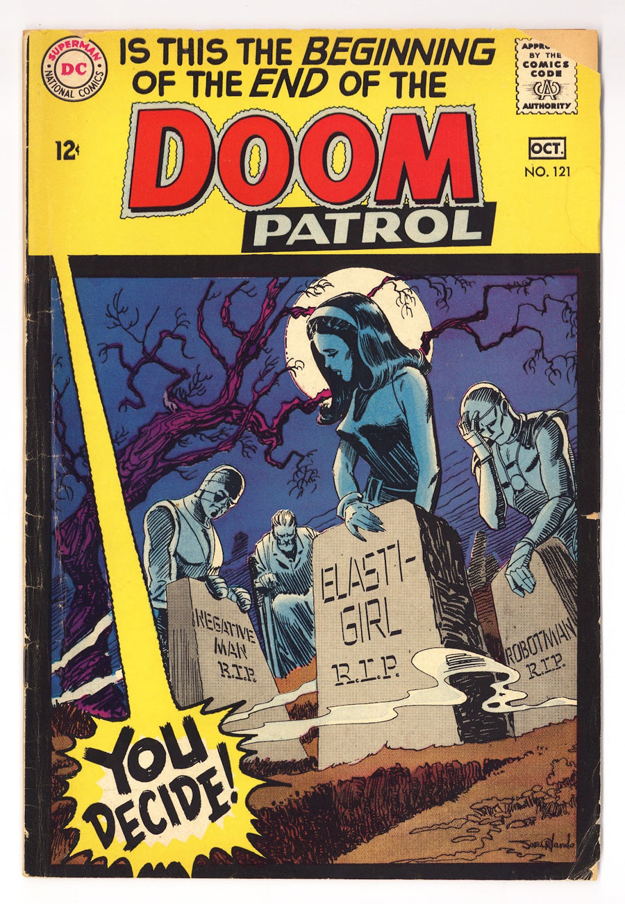 The Doom Patrol Vol 1 121  VG- (3.5)   (1968)     