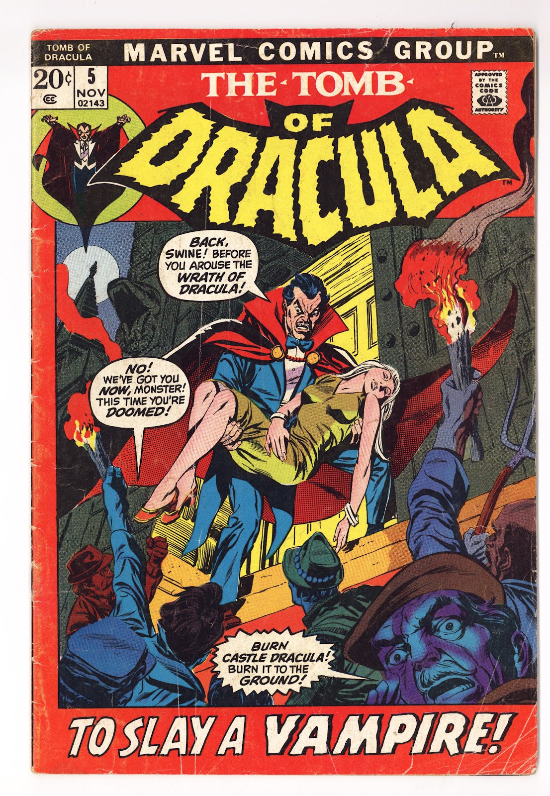 Tomb of Dracula Vol 1 5  GD/VG (3.0)   (1972)     