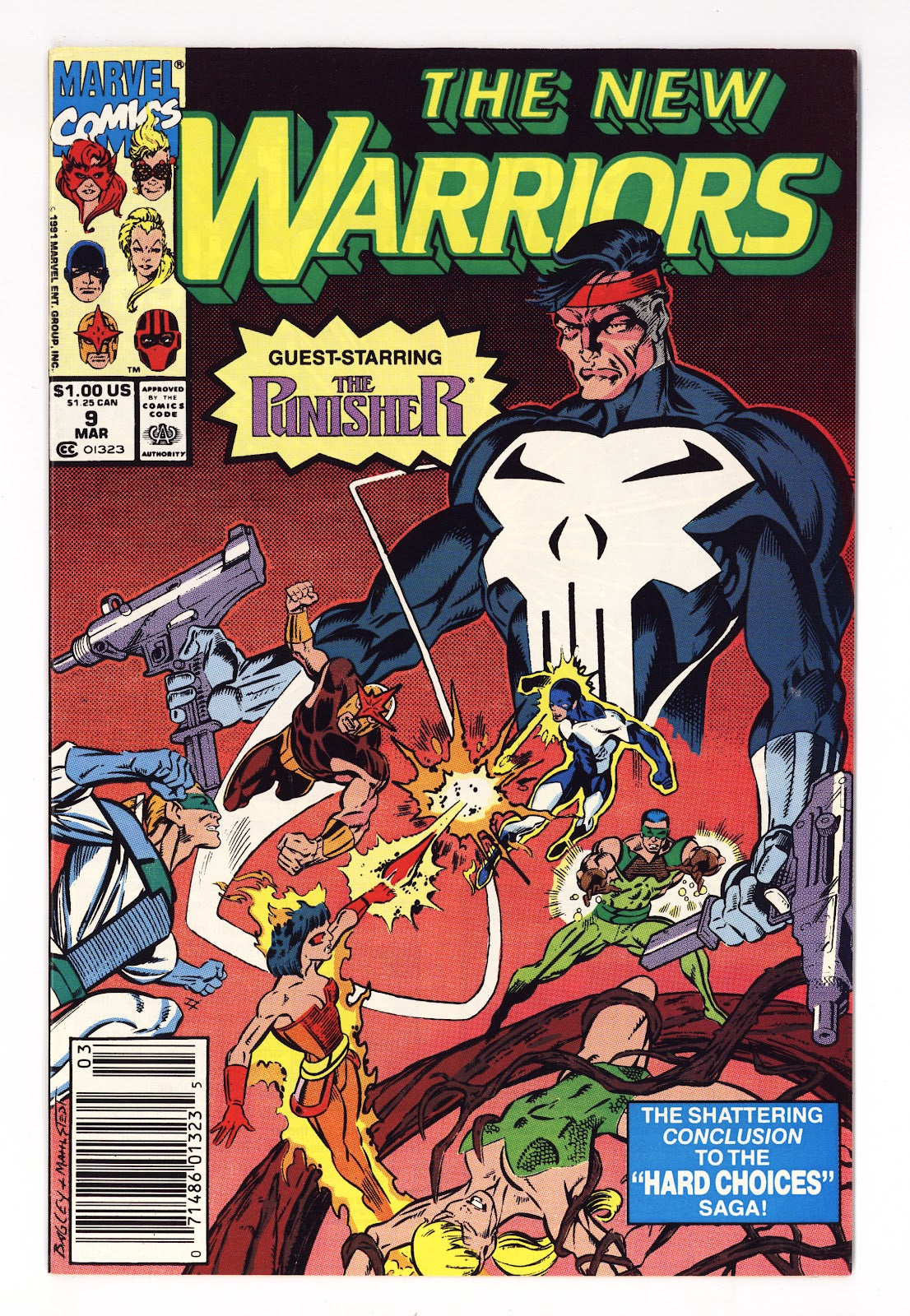 The New Warriors Vol 1 9 High Grade (1991) Newsstand 