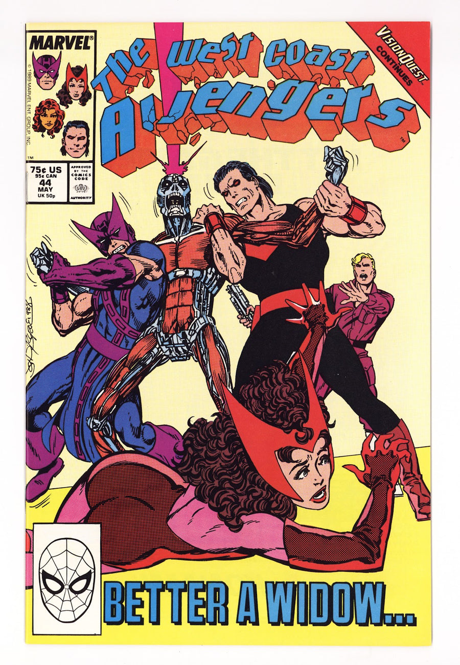 West Coast Avengers Vol 2 44 NM- (9.2) (1989) 