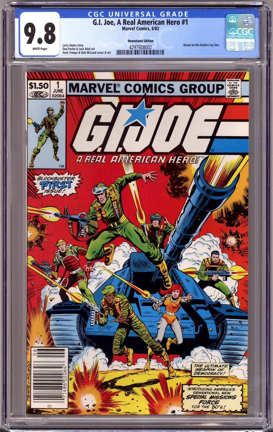 G.I. Joe, A Real American Hero   1 CGC 9.8 (NM/M)   (1982)   Newsstand