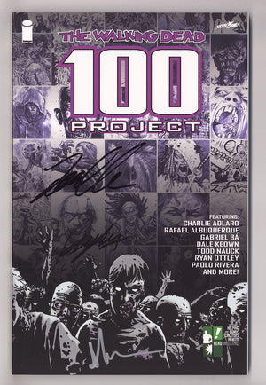 The Walking Dead: 100 Project [nn] NM (9.4) (2013) Signed x3 Cover Lashley, Kirk & Garbowska