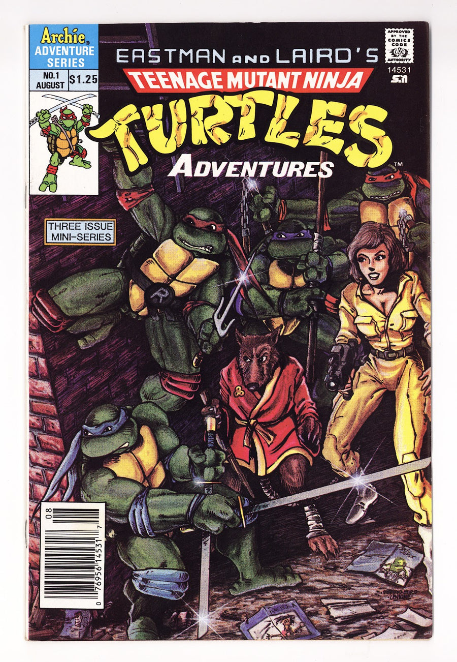 Teenage Mutant Ninja Turtles Adventures Vol 1 1  FN/VF (7.0)   (1988) Newsstand   Canadian - Newsstand  