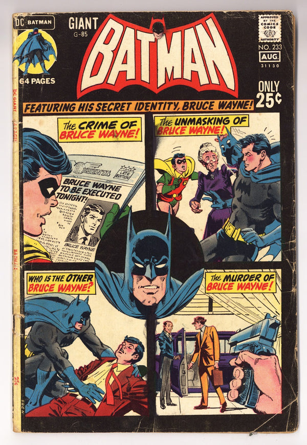 Batman Vol 1 233  GD/VG (3.0)   (1971)