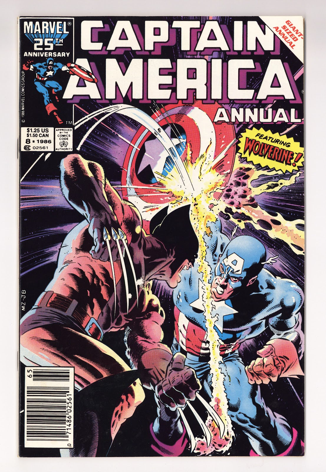 Captain America Annual Vol 1 8  FN+ (6.5)   (1986)   Newsstand  