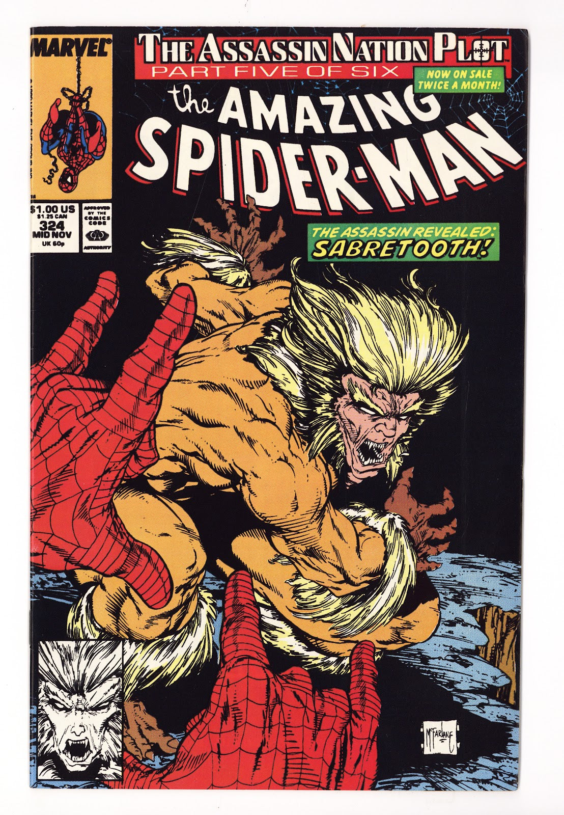 The Amazing Spider-Man Vol 1 324 VF+ (8.5) (1989)  