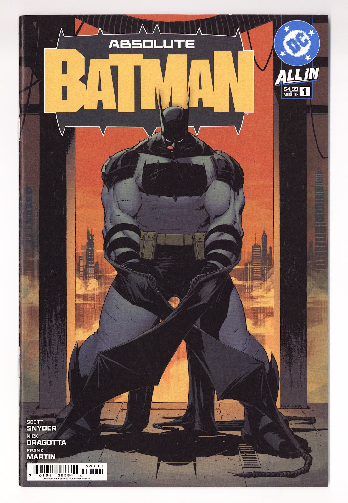 Absolute Batman   1  NM- (9.2)   (2024) Dragotta   Nick Dragotta Cover  