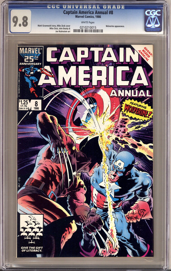 Captain America Annual Vol 1 8 CGC 9.8 (NM/M)   (1986)