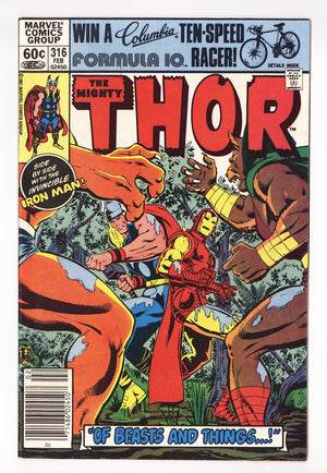 Thor Vol 1 316 High Grade (1982) Newsstand