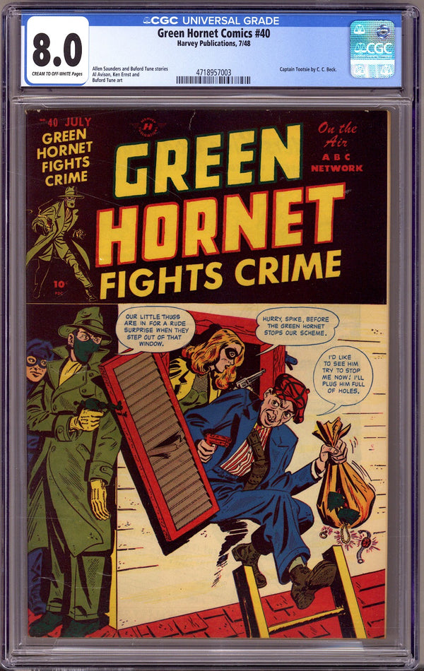Green Hornet Comics 40 CGC 8.0 (VF) (1948)