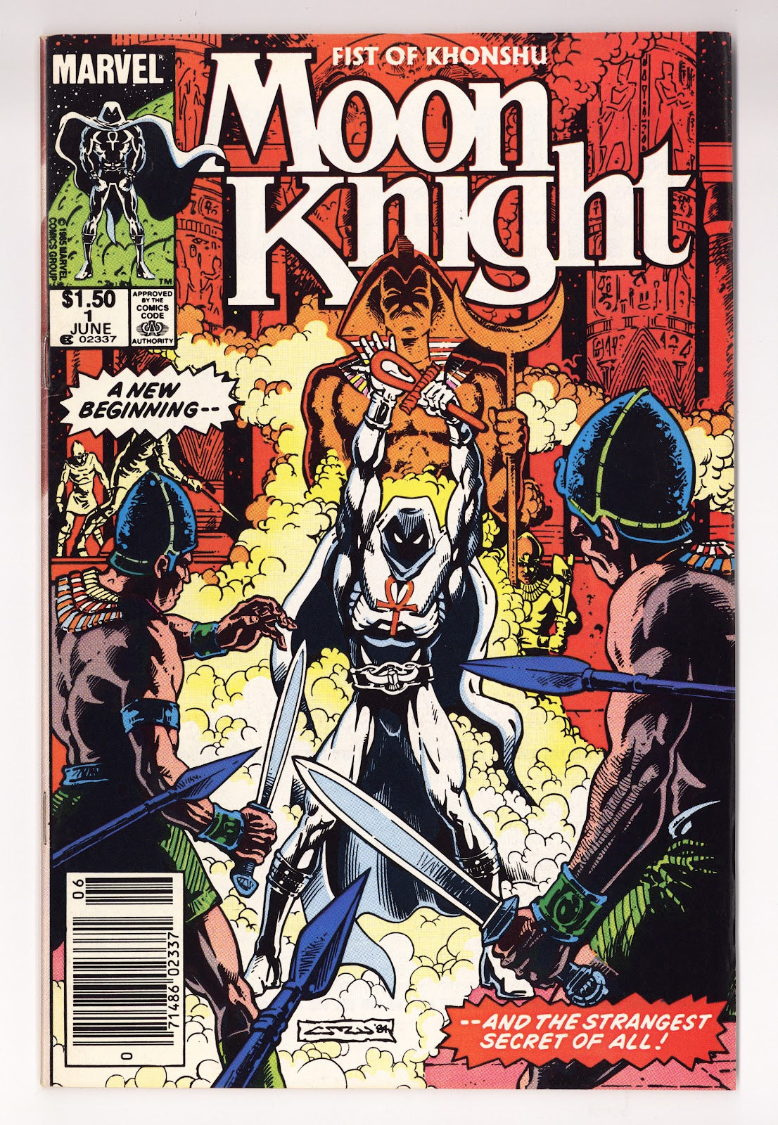 Moon Knight Vol 2 1 Mid Grade (1985) Canadian Price Variant 