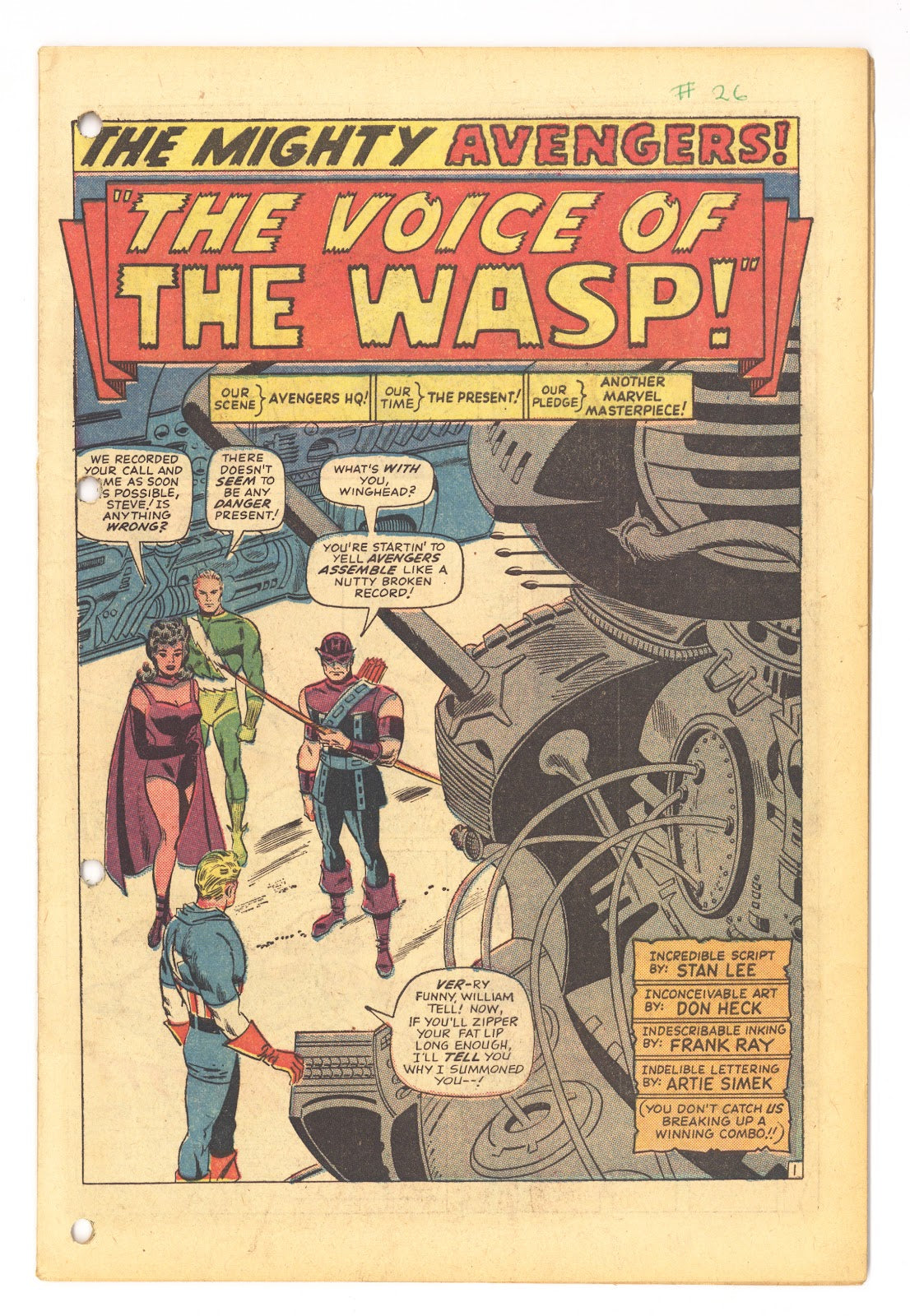 The Avengers Vol 1 26 Coverless (1966) 