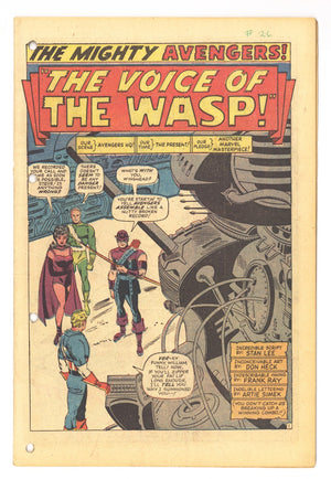 The Avengers Vol 1 26 Coverless (1966)