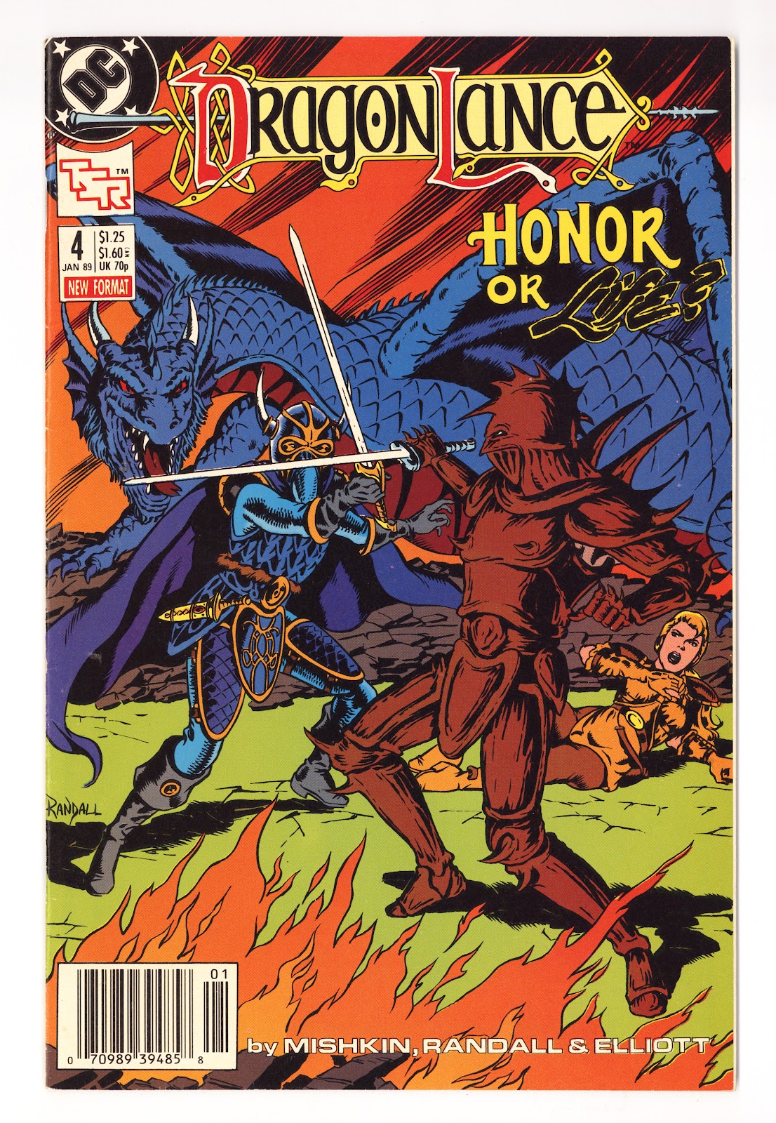 Dragonlance Comic Book   4  Mid Grade   (1989)   Newsstand