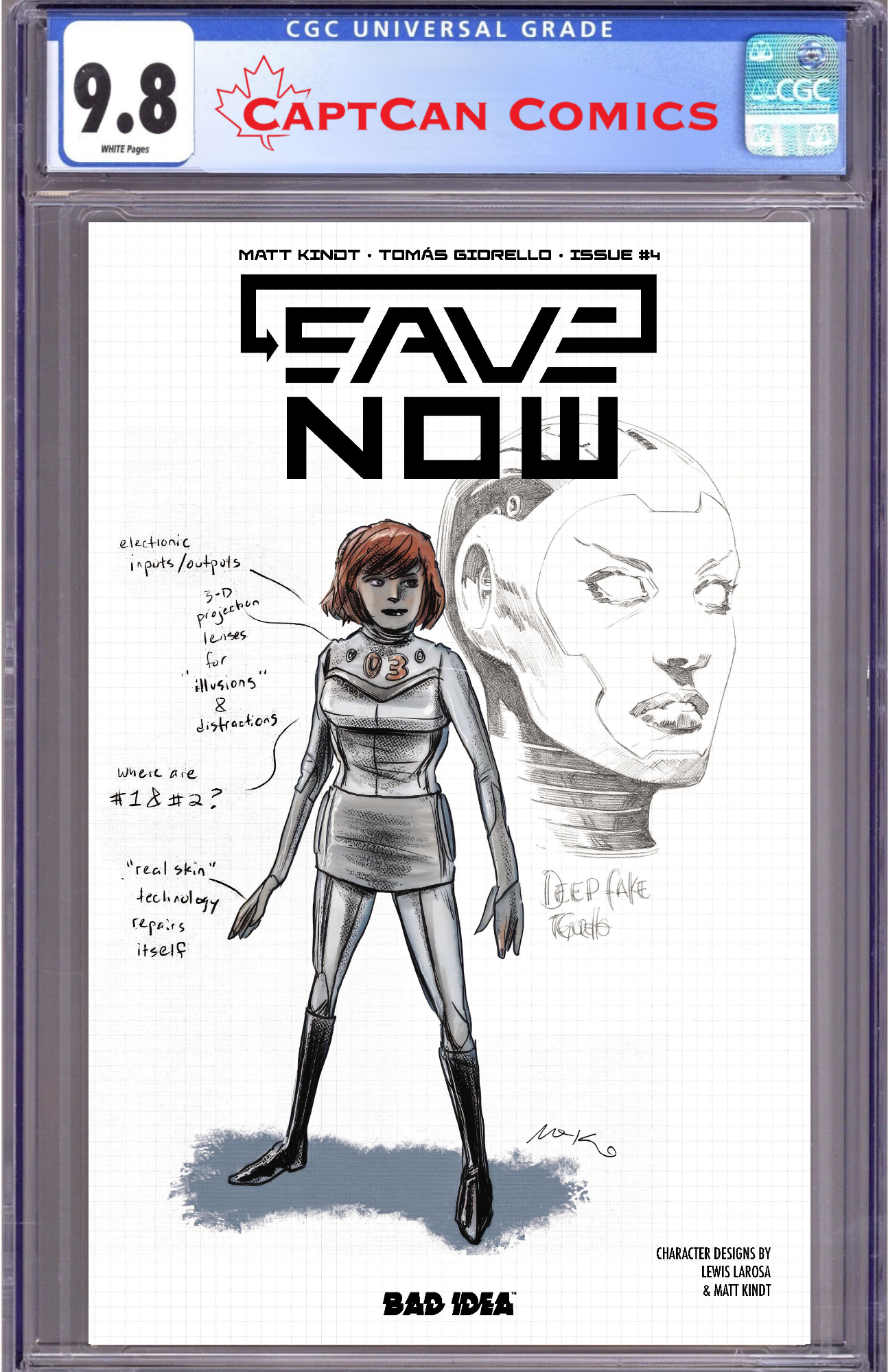 SAVE NOW #4 (OF 4) CVR B LEWIS LAROSA MATT KINDT CHARACTER DESIGN VAR