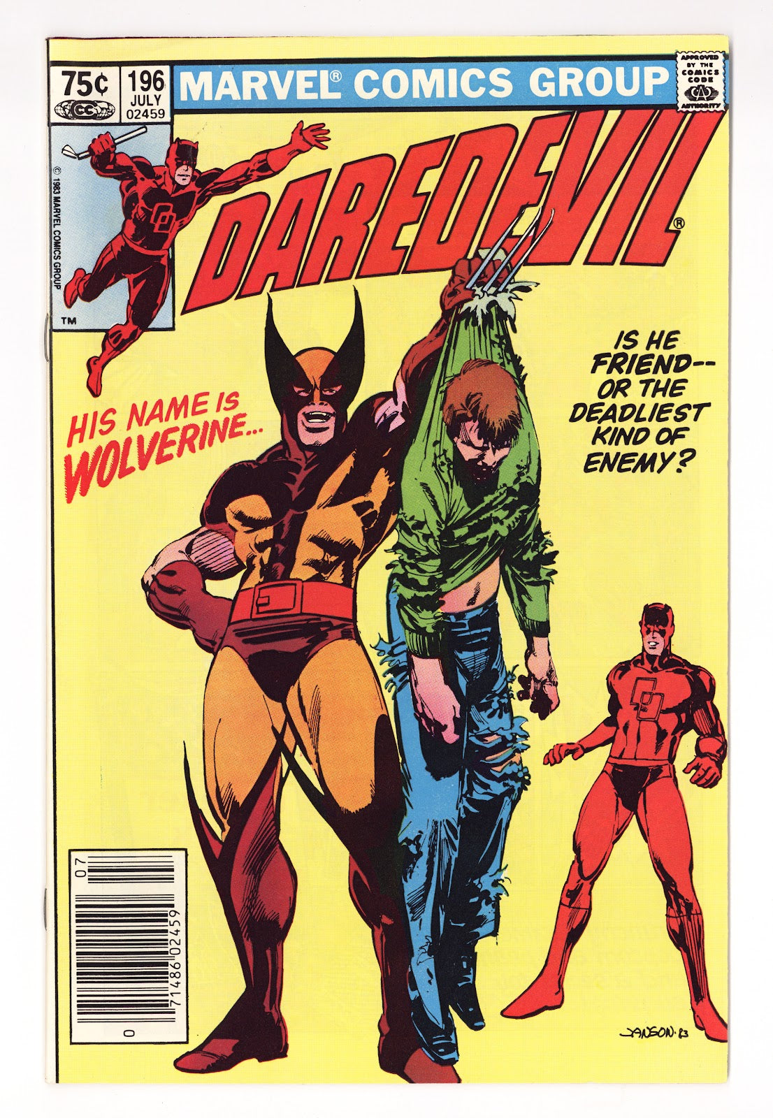 Daredevil Vol 1 196 VF/NM (9.0) (1983) Canadian Price Variant 