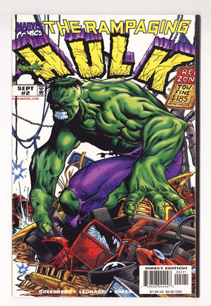 Rampaging Hulk Vol 2 2  High Grade   (1998) Quesada   Variant