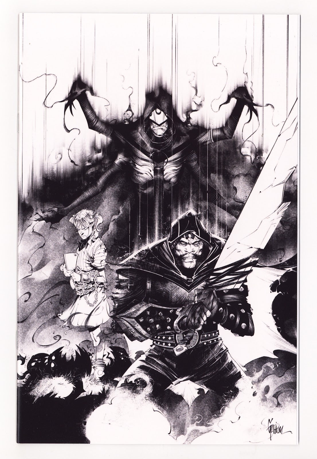Spawn the Curse of Sherlee Johnson #8 Glapion Virgin B&W Variant