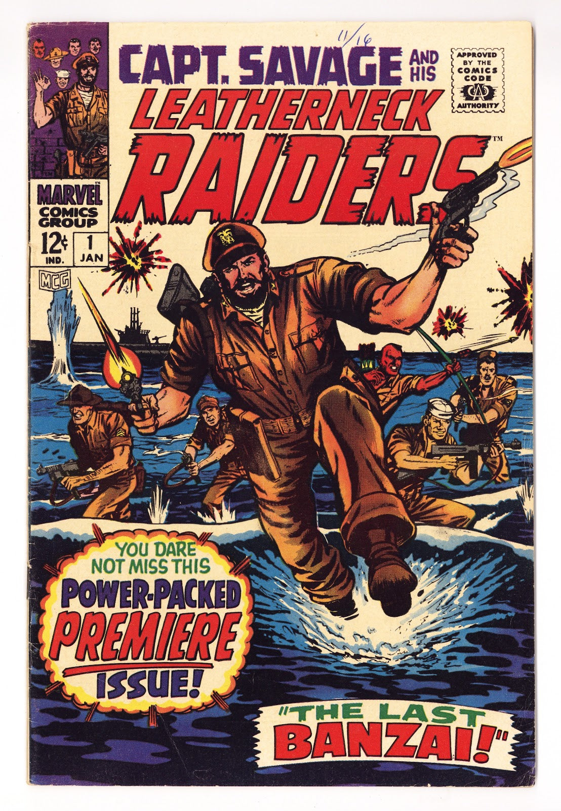 Capt. Savage and His Leatherneck Raiders Vol 1 1  FN+ (6.5)   (1968)