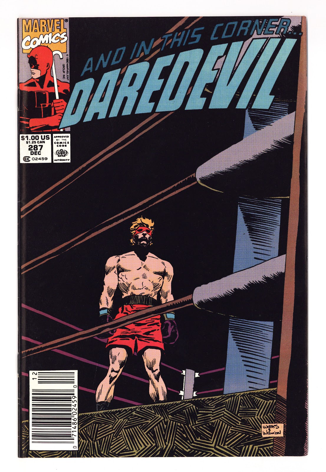 Daredevil Vol 1 287  High Grade   (1990)   Newsstand