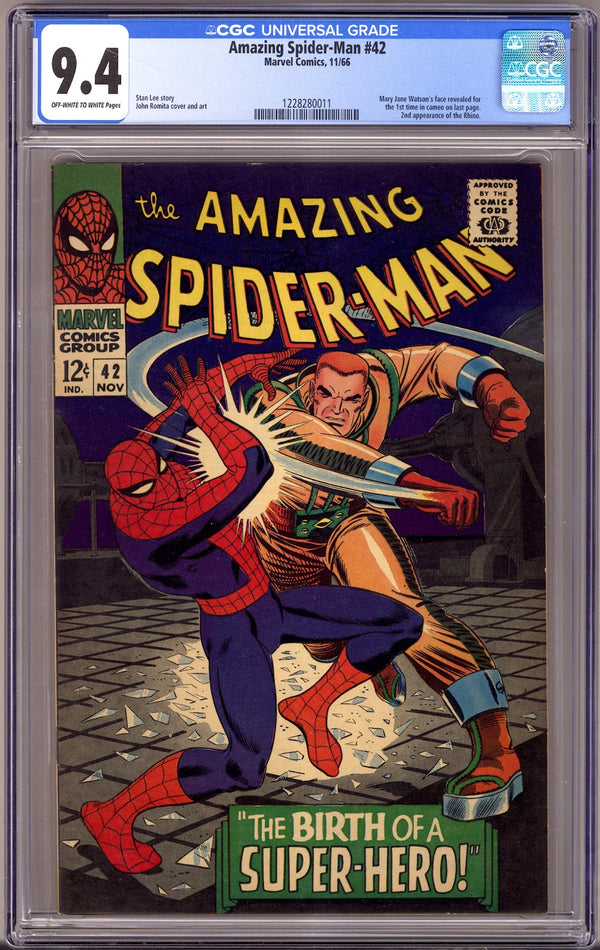 The Amazing Spider-Man Vol 1 42 CGC 9.4 (NM) (1966)