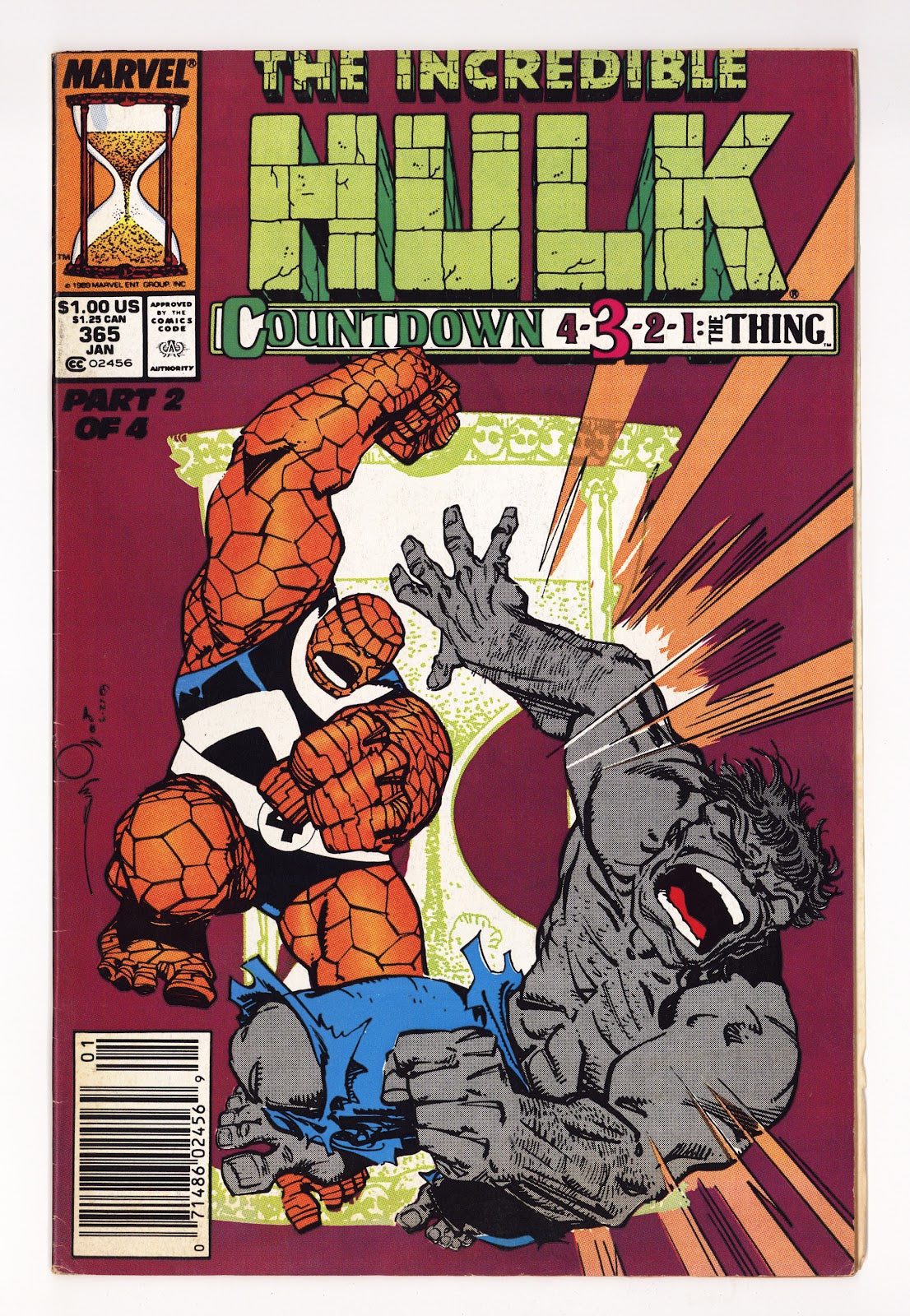 The Incredible Hulk Vol 1 365  Mid Grade   (1990)   Newsstand  