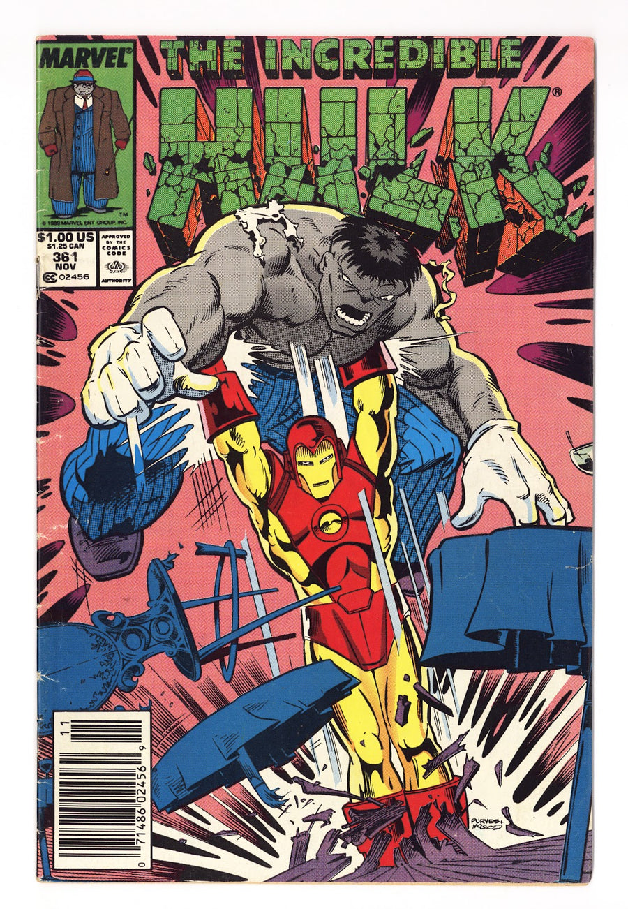 The Incredible Hulk Vol 1 361  Low Grade   (1989)   Newsstand  